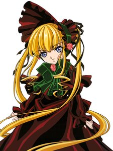 Rating: Safe Score: 0 Tags: 1girl blonde_hair blue_eyes bonnet bow bowtie cowboy_shot dress flower green_bow green_neckwear highres image kasugai_hiroyuki long_hair long_sleeves looking_at_viewer pink_flower pink_rose red_dress rose rozen_maiden shinku sidelocks simple_background smile solo standing twintails white_background User: admin