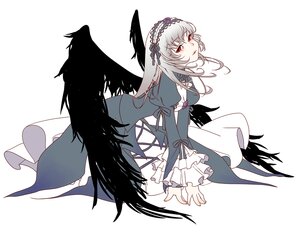 Rating: Safe Score: 0 Tags: 1girl all_fours bad_id bad_pixiv_id black_wings cross-laced_clothes dress feathers flower frilled_sleeves frills hairband image juliet_sleeves long_hair long_sleeves puffy_sleeves purple_flower purple_rose red_eyes ribbon rose rozen_maiden silver_hair simple_background solo suigintou white_background wings yuki_(wankosoba) User: admin