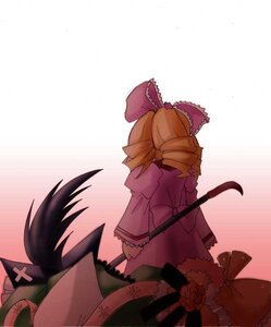 Rating: Safe Score: 0 Tags: 2girls auto_tagged blonde_hair bow dress gradient gradient_background hair_bow hinaichigo image long_hair long_sleeves multiple_girls solo wide_sleeves User: admin