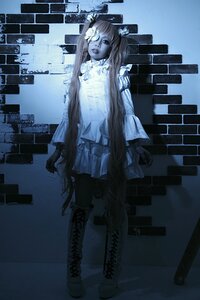 Rating: Safe Score: 0 Tags: 1girl arms_at_sides boots cross-laced_footwear flower gloves gun hair_flower hair_ornament kirakishou long_hair solo standing weapon User: admin