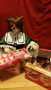 Rating: Safe Score: 0 Tags: 1girl animal_ears auto_tagged brown_hair cat_ears doll dress flower food frills hair_flower hair_ornament long_hair long_sleeves rose solo suiseiseki User: admin