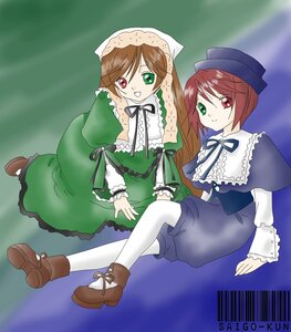 Rating: Safe Score: 0 Tags: 2girls auto_tagged blue_dress brown_hair dress frills green_dress green_eyes hat head_scarf heterochromia image long_sleeves looking_at_viewer multiple_girls pair pantyhose red_eyes short_hair siblings sisters smile souseiseki suiseiseki twins white_legwear User: admin