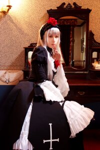 Rating: Safe Score: 0 Tags: 1girl blonde_hair dress flower frills gothic_lolita lips long_sleeves solo suigintou User: admin
