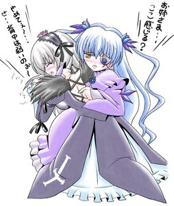 Rating: Safe Score: 0 Tags: 2girls barasuishou black_wings blush breast_grab closed_eyes detached_collar dress flower frills hairband image juliet_sleeves lolita_hairband long_hair long_sleeves multiple_girls open_mouth pair silver_hair simple_background suigintou wings yellow_eyes User: admin