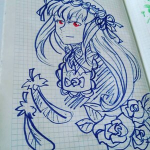 Rating: Safe Score: 0 Tags: 1girl chain-link_fence closed_mouth crossed_arms dress fence flower hairband honeycomb_(pattern) honeycomb_background image lolita_hairband long_hair long_sleeves looking_at_viewer monochrome photo red_eyes ribbon rose shouji smile solo suigintou tiles User: admin