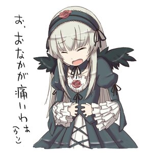 Rating: Safe Score: 0 Tags: 1girl aka_(s3637) black_dress black_ribbon black_wings closed_eyes commentary_request detached_collar dress flower frills hairband image juliet_sleeves lolita_fashion lolita_hairband long_hair long_sleeves open_mouth photoshop_(medium) ribbon rose rozen_maiden silver_hair simple_background solo suigintou translated white_background wings User: admin