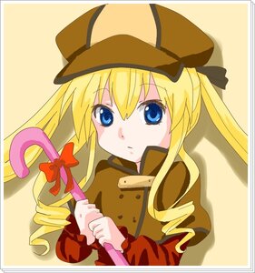 Rating: Safe Score: 0 Tags: 1girl blonde_hair blue_eyes bow drill_hair hat image long_hair long_sleeves looking_at_viewer ribbon shinku solo twin_drills twintails upper_body User: admin