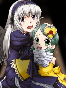 Rating: Safe Score: 0 Tags: 2girls black_wings dress flying_sweatdrops frills green_eyes green_hair hairband image kanaria long_hair long_sleeves multiple_girls open_mouth pair pink_eyes silver_hair suigintou tears wings User: admin