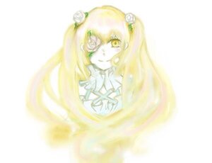 Rating: Safe Score: 0 Tags: 1girl blonde_hair dress flower hair_flower hair_ornament image kirakishou long_hair looking_at_viewer pink_hair rose simple_background smile solo white_background white_flower white_rose yellow_eyes User: admin
