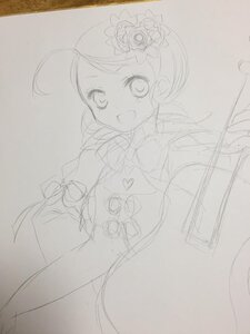 Rating: Safe Score: 0 Tags: 1girl :d blush dress eyelashes hair_ornament heart image kanaria long_hair magical_girl monochrome photo sketch smile solo traditional_media yukishiro_honoka User: admin