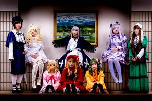 Rating: Safe Score: 0 Tags: 6+girls 91076 blonde_hair brown_hair dress green_hair hair_ornament hat long_hair multiple_cosplay multiple_girls pantyhose short_hair sitting tagme wings User: admin