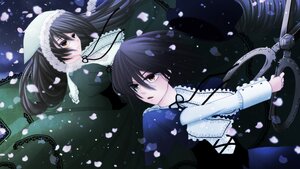 Rating: Safe Score: 0 Tags: 2girls black_hair chain dress image lolita_fashion long_hair multiple_girls pair petals ribbon short_hair souseiseki suiseiseki User: admin