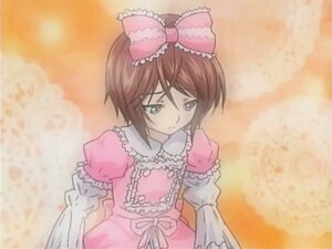 Rating: Safe Score: 0 Tags: 1boy bow brown_hair crossdressing dress frilled_sleeves frills green_eyes hair_bow image otoko_no_ko pink_bow pink_dress puffy_short_sleeves puffy_sleeves screenshot solo souseiseki User: admin