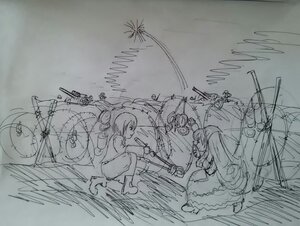 Rating: Safe Score: 0 Tags: 2girls akemi_homura gun image long_hair magical_girl miki_sayaka monochrome multiple_girls pair power_lines rifle short_hair sketch souseiseki suiseiseki telephone_pole weapon User: admin