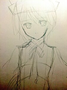 Rating: Safe Score: 0 Tags: 1girl cat_ears hariruri image looking_at_viewer monochrome simple_background sketch solo souseiseki traditional_media upper_body User: admin