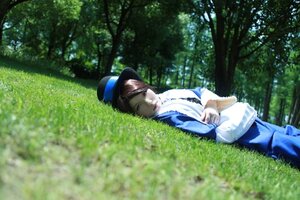 Rating: Safe Score: 0 Tags: 1girl apron brown_hair closed_eyes dappled_sunlight day dress grass hat lying outdoors shade short_hair solo souseiseki sunlight tree tree_shade User: admin