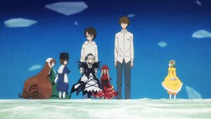 Rating: Safe Score: 0 Tags: 3girls 4girls black_hair blonde_hair brown_hair dress glasses hat image long_hair multiple multiple_boys multiple_girls red_hair short_hair sky tagme User: admin