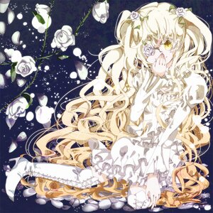 Rating: Safe Score: 0 Tags: 1girl blonde_hair boots cross-laced_footwear doll_joints dress eyepatch flower frills image kirakishou long_hair rose solo thigh_boots thorns twintails very_long_hair white_dress white_flower white_footwear white_rose yellow_eyes User: admin