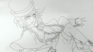Rating: Safe Score: 0 Tags: 1girl auto_tagged boots bow capelet cross-laced_footwear frills hat image long_sleeves monochrome nagae_iku ribbon short_hair solo souseiseki User: admin