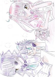 Rating: Safe Score: 0 Tags: 1girl barasuishou blush book chin_rest flower hair_ornament hair_ribbon image kirakishou long_hair long_sleeves mouth_hold open_book pair ribbon school_uniform traditional_media two_side_up User: admin