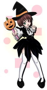 Rating: Safe Score: 0 Tags: 1girl brown_hair dress green_eyes halloween hat heterochromia image jack-o'-lantern open_mouth pumpkin red_eyes short_hair solo souseiseki thighhighs white_legwear witch_hat zettai_ryouiki User: admin