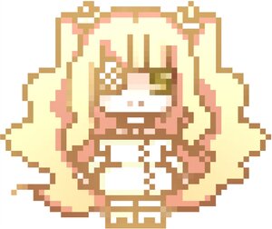Rating: Safe Score: 0 Tags: 1girl bangs blonde_hair image kirakishou long_sleeves mosaic_censoring open_mouth pixel_art simple_background smile solo white_background User: admin