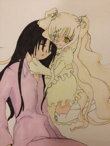 Rating: Safe Score: 0 Tags: 2girls black_hair closed_eyes dress frilled_sleeves frills houraisan_kaguya image kakizaki_megu kirakishou long_hair long_sleeves multiple_girls solo traditional_media very_long_hair wide_sleeves yuri User: admin
