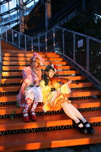 Rating: Safe Score: 0 Tags: 2girls brown_hair hair_ornament japanese_clothes kimono multiple_cosplay multiple_girls sitting tagme User: admin