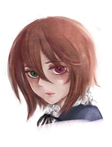 Rating: Safe Score: 0 Tags: 1girl bow brown_hair closed_mouth face hair_between_eyes image lips looking_at_viewer portrait short_hair simple_background smile solo souseiseki striped striped_shirt vertical-striped_shirt vertical_stripes white_background User: admin