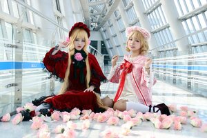 Rating: Safe Score: 0 Tags: 2girls blonde_hair blue_eyes bonnet bow building dress flower long_hair long_sleeves multiple_cosplay multiple_girls shinku siblings sitting tagme twins User: admin