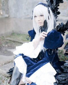 Rating: Safe Score: 0 Tags: 1girl 3d bangs blurry blurry_background depth_of_field dress flower hairband long_hair long_sleeves looking_at_viewer photo red_eyes solo suigintou white_hair User: admin