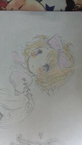 Rating: Safe Score: 0 Tags: 1girl blonde_hair blue_eyes blush bow dress hair_bow hinaichigo image looking_at_viewer puffy_short_sleeves puffy_sleeves short_hair short_sleeves solo traditional_media User: admin