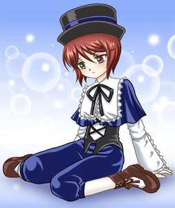 Rating: Safe Score: 0 Tags: 1girl blush boots brown_footwear frills full_body green_eyes hat heterochromia image long_sleeves looking_at_viewer pants red_eyes short_hair sitting solo souseiseki top_hat yokozuwari User: admin
