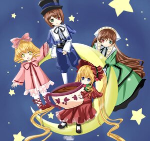 Rating: Safe Score: 0 Tags: 4girls blonde_hair bow brown_hair crescent_moon cup dress food frills fruit green_dress green_eyes hat heterochromia hina_ichigo image long_hair long_sleeves multiple multiple_girls open_mouth pink_bow red_eyes shinku short_hair siblings sisters souseiseki star_(symbol) star_print starfish starry_background strawberry suiseiseki tagme top_hat twins very_long_hair User: admin