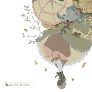 Rating: Safe Score: 0 Tags: 1girl aqua_hair dress flower full_body green_eyes hair_flower hair_ornament holding_umbrella image kanaria leaf long_hair long_sleeves parasol ribbon rose smile solo striped umbrella User: admin