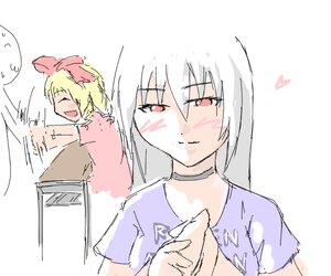 Rating: Safe Score: 0 Tags: 2girls blonde_hair blush choker closed_eyes hands_clasped heart hinaichigo image long_hair multiple_girls no_hat no_headwear own_hands_together pair red_eyes short_hair smile suigintou User: admin