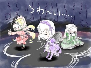 Rating: Safe Score: 0 Tags: blonde_hair bow closed_eyes dress image long_hair long_sleeves multiple multiple_girls pink_dress shinku silver_hair suigintou tagme wings User: admin