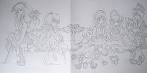 Rating: Safe Score: 0 Tags: 6+girls alice_margatroid bat_wings bow dress hair_ornament hakurei_reimu hat image kirisame_marisa long_hair long_sleeves monochrome multiple multiple_girls short_hair smile tagme traditional_media wide_sleeves wings User: admin