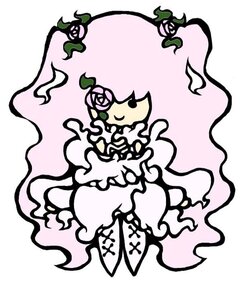 Rating: Safe Score: 0 Tags: 1girl cloud floating flower full_body image kirakishou long_hair pink_hair plant simple_background smile smoke solo striped very_long_hair vines User: admin