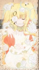 Rating: Safe Score: 0 Tags: 1girl blonde_hair closed_eyes dress flower frills hair_ornament image kirakishou long_hair rose solo white_flower white_rose yellow_rose User: admin