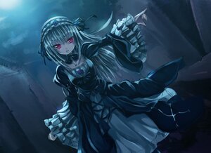 Rating: Safe Score: 0 Tags: 1girl black_dress detached_collar dress flower frilled_sleeves frills hairband image lolita_hairband long_hair long_sleeves looking_at_viewer night red_eyes ribbon rose solo suigintou wide_sleeves wings User: admin