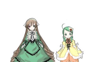 Rating: Safe Score: 0 Tags: 2girls ahoge black_ribbon brown_hair dress frills green_dress green_eyes green_hair hairband heterochromia image kanaria long_hair long_sleeves looking_at_viewer multiple_girls pair ribbon siblings simple_background sisters standing suiseiseki twins very_long_hair white_background wide_sleeves yellow_dress User: admin