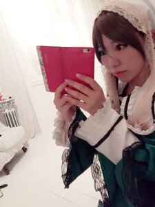 Rating: Safe Score: 0 Tags: 1girl 3d brown_hair cellphone holding holding_phone lace lips long_hair phone photo realistic smartphone solo suiseiseki User: admin