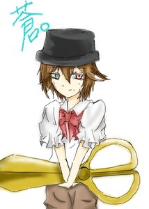 Rating: Safe Score: 0 Tags: 1girl black_headwear bow brown_hair dress green_eyes hat heterochromia image red_eyes short_hair solo souseiseki User: admin