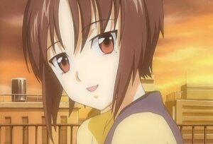 Rating: Safe Score: 3 Tags: 1girl :d bangs brown_eyes brown_hair eyebrows_visible_through_hair human image indoors kashiwaba_tomoe looking_at_viewer open_mouth portrait school_uniform screenshot serafuku short_hair smile solo upper_body User: admin