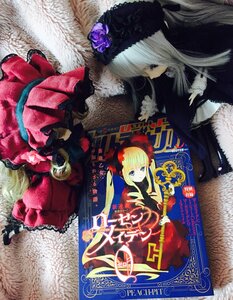 Rating: Safe Score: 0 Tags: 2girls blonde_hair blue_eyes bonnet doll dress flower frills hat long_hair multiple_dolls multiple_girls shinku silver_hair suigintou tagme User: admin