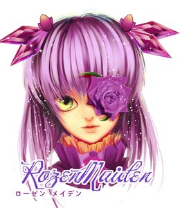 Rating: Safe Score: 0 Tags: 1girl barasuishou flower hair_ornament image long_hair looking_at_viewer pink_flower pink_rose purple_hair rose solo striped vertical_stripes User: admin