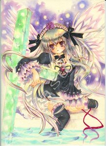 Rating: Safe Score: 0 Tags: 1girl black_legwear dress frills hairband image lolita_fashion long_hair looking_at_viewer marker_(medium) purple_eyes ribbon solo suigintou thighhighs traditional_media very_long_hair wings User: admin