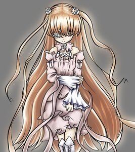 Rating: Safe Score: 0 Tags: 1girl bare_shoulders blonde_hair boots doll_joints dress eyepatch flower frills hair_flower hair_ornament image kirakishou long_hair rose solo two_side_up very_long_hair white_flower User: admin