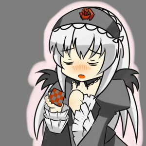 Rating: Safe Score: 0 Tags: 1girl black_dress black_wings blush closed_eyes dress flower frilled_sleeves frills gift gothic_lolita hairband holding_gift image juliet_sleeves lolita_fashion lolita_hairband long_hair long_sleeves rose silver_hair solo suigintou transparent_background upper_body wings User: admin